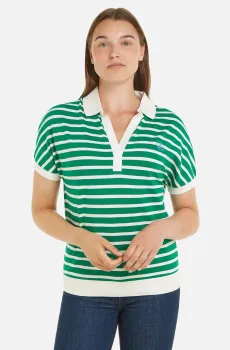 Женское поло в полоску RLX LYOCELL SMD POLO SS Разноцветный S Tommy Hilfiger WW0WW41889
