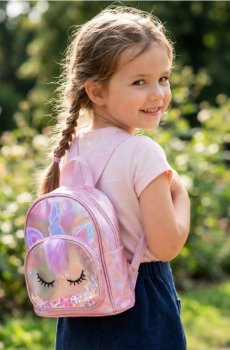 Рюкзак з мотивом єдинорога - різнобарвний