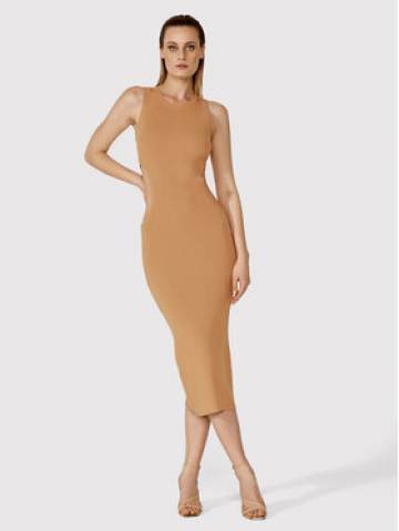 Simple Літня сукня SUD015 Коричневий Slim Fit Simple Літня сукня SUD015 Коричневий Slim Fit