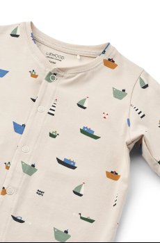 Детские полузунки Liewood Birk Printed Pyjamas Jumpsuit