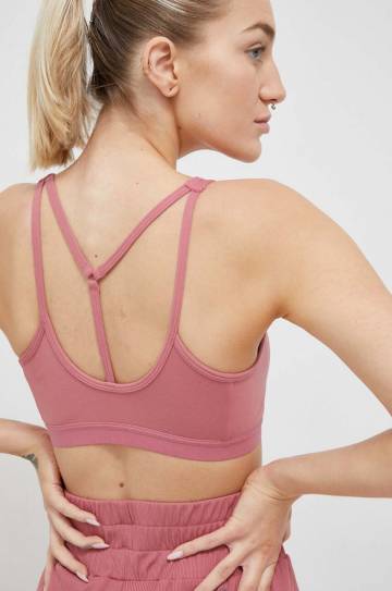 Бюстгальтер для йоги adidas Performance Coreessentials цвет розовый однотонный Бюстгальтер для йоги adidas Performance Coreessentials цвет розовый однотонный
