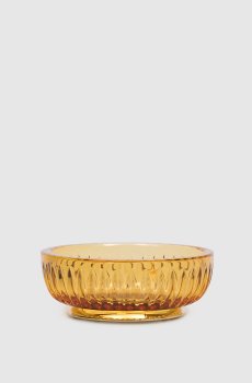 Желтая хрустальная полставка для мыла Elegance