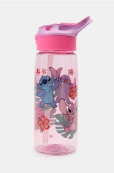 Пляшка для води з ручкою та соломинкою Lilo & Stitch - різнобарвний
