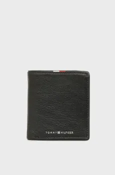 Мужской черный кожаный кошелек CORP TRIFOLD Черный ONESIZE Tommy Hilfiger AM0AM13742
