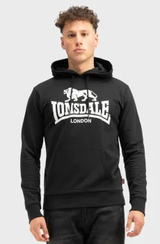 Мужское черное худи FREMINGTON Черный XL Lonsdale 117033