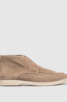 Замшевые дезерты бежевого цвета