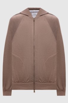 Коричневая спортивная куртка с шелком с цепочкой мониль