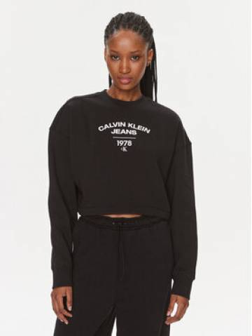 Calvin Klein Jeans Світшот Varsity Logo J20J221334 Чорний Regular Fit Calvin Klein Jeans Світшот Varsity Logo J20J221334 Чорний Regular Fit