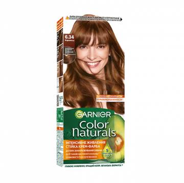 Стойкая крем-краска для волос Garnier Color Naturals с пятью маслами, 6.34 Карамель, 110 мл Стойкая крем-краска для волос Garnier Color Naturals с пятью маслами, 6.34 Карамель, 110 мл