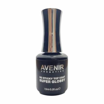 Топ для гель-лака Avenir Cosmetics Super Glossy No Sticky Top Coat без липкого слоя, 15 мл Топ для гель-лака Avenir Cosmetics Super Glossy No Sticky Top Coat без липкого слоя, 15 мл