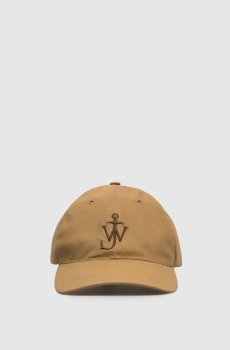 Коричневый кепка с вышивкой монограммы