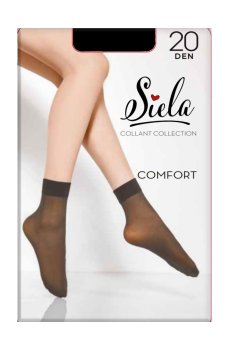 Носки женские Siela Comfort 20 DEN, Nero, безразмерные, 2 пары