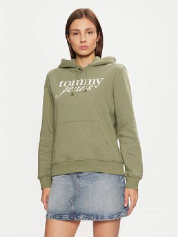 Tommy Jeans Світшот DW0DW20170 Зелений Regular Fit Tommy Jeans Світшот DW0DW20170 Зелений Regular Fit