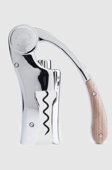 Серебристый вертикальный рычажный штопор Oeno Motion