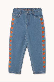 Детские джинсы Tinycottons STRAWBERRIES EMBROIDERED JEANS