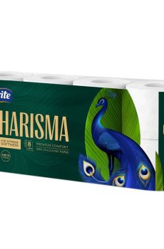 Туалетная бумага Grite Charisma белая, 4-слойная, 140 отрывов, 8 рулонов