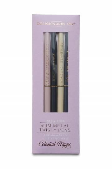 Набор ручек Designworks Ink Twisty Slim Metal Pens 4 шт Набор ручек Designworks Ink Twisty Slim Metal Pens 4 шт