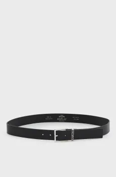 Мужской черный кожаный ремень Черный 90 Replay AM2710.000.A1204C