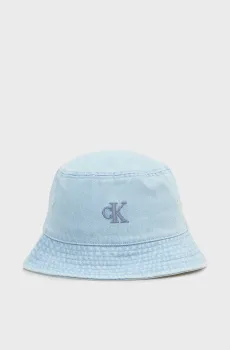 Женская голубая джинсовая панама MONOGRAM Голубой ONESIZE Calvin Klein LV04K5021G