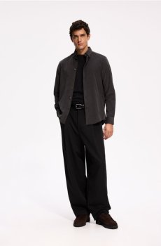 Reserved - Вельветова сорочка regular fit - сіро-зелений - 871JW-96X