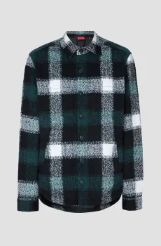 Мужская рубашка-пальто в клетку Разноцветный L HUGO 50502103;302