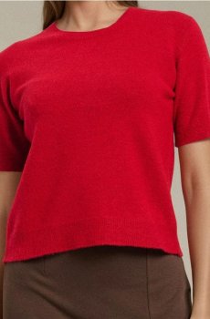 Светрова блузка з домішкою вовни - червоний