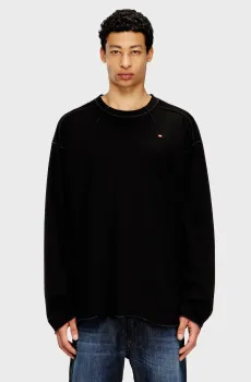 Мужской черный лонгслив MAGLIETTA Черный L Diesel A19464 0NIAX