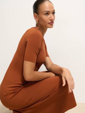 Mohito - Светр міді-сукня - коричневий - L