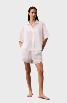 Женские белые шорты LOGO WB POPLIN Белый XL Calvin Klein LV00QS7411