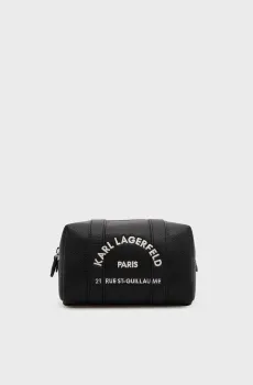 Женская черная косметичка embroidered Черный ONESIZE Karl Lagerfeld B3W32024