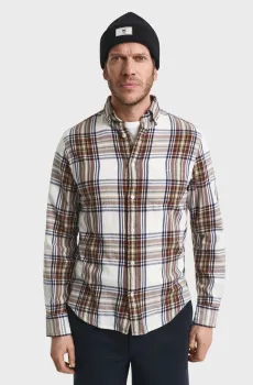 Мужская рубашка в клетку WINDBLOWN Разноцветный XL Gant 3250243