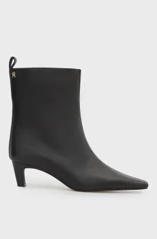 Женские черные кожаные ботильоны KITTEN HEEL Черный 38 Tommy Hilfiger FW0FW09669
