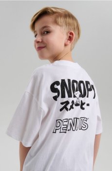 Футболка з принтом на спині Peanuts - білий