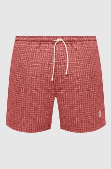 Бордовые шорты для плавания в принт