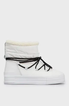 Женские белые дутики BOLD VULC FLATF SNOW BOOT WN Белый 39 Calvin Klein YW0YW01181