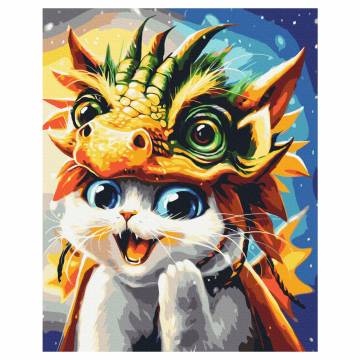Картина за номерами Brushme Котик Драконь (BS53894) Картина за номерами Brushme Котик Драконь (BS53894)