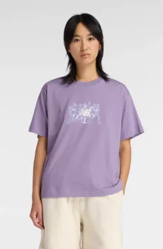 Женская сиреневая футболка Runners Фиолетовый S New Balance WT61S9R6AA5
