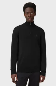 Мужская черная шерстяная кофта KILBURN Черный S AllSaints M082KB