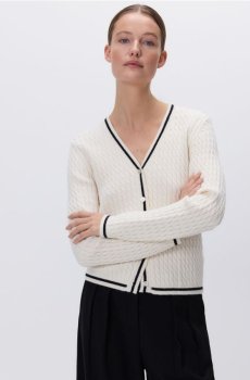 Reserved - Кардиган з високим вмістом текстурованої віскози - нюдовий - 628HO-02X