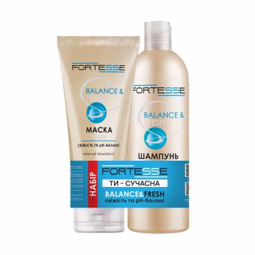 Набор для волос Fortesse Professional Balance & Fresh Свежесть и pH-баланс (шампунь, 400 мл + маска, 200 мл) Набор для волос Fortesse Professional Balance & Fresh Свежесть и pH-баланс (шампунь, 400 мл + маска, 200 мл)
