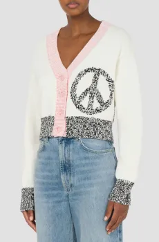 Женский белый кардиган Белый M Moschino A0918.3209;2002