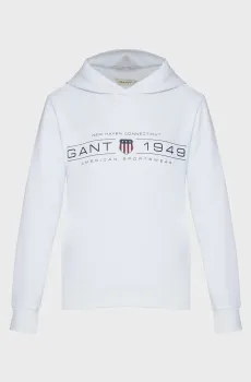 Женское белое худи REG SHIELD HOODIE Белый S Gant 4200292