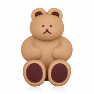 Держатель для зубной щетки Honey Bunny силиконовый, медведь, коричневый Держатель для зубной щетки Honey Bunny силиконовый, медведь, коричневый