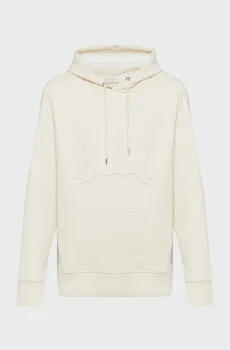 Мужское белое худи BADGE Белый XL Gant 2067074