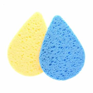 Набор спонжей для умывания Cosmo Shop Капля, 7*10 см, оранжево-синий, 2 шт (CS092OB)