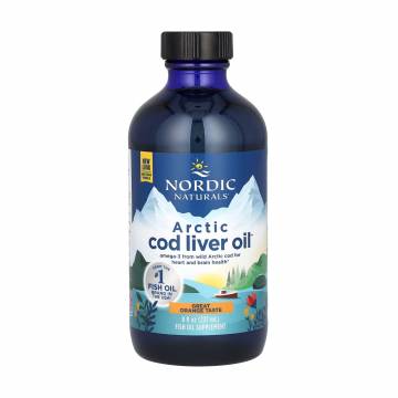 Рыбий жир из печени трески Nordic Naturals Arctic Cod Liver Oil со вкусом апельсина, 1060 мг, в жидкости, 237 мл