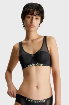 Женский черный бюстгальтер LGHT LINED BRALETTE Черный 34A Calvin Klein 000QF7391E