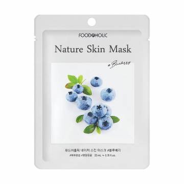 Тканевая маска для лица Food A Holic Nature Skin Mask Blueberry с экстрактом черники, 23 мл Тканевая маска для лица Food A Holic Nature Skin Mask Blueberry с экстрактом черники, 23 мл