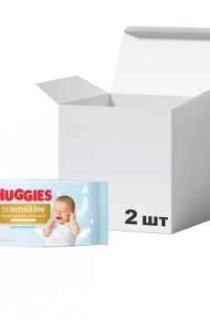 Упаковка детских влажных салфеток Huggies Pure Extra Care Sensitive, 48 шт * 2 шт