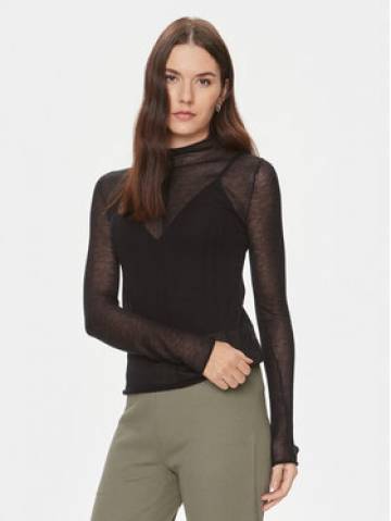 Calvin Klein Jeans Блузка Sheer J20J222925 Чорний Regular Fit Calvin Klein Jeans Блузка Sheer J20J222925 Чорний Regular Fit